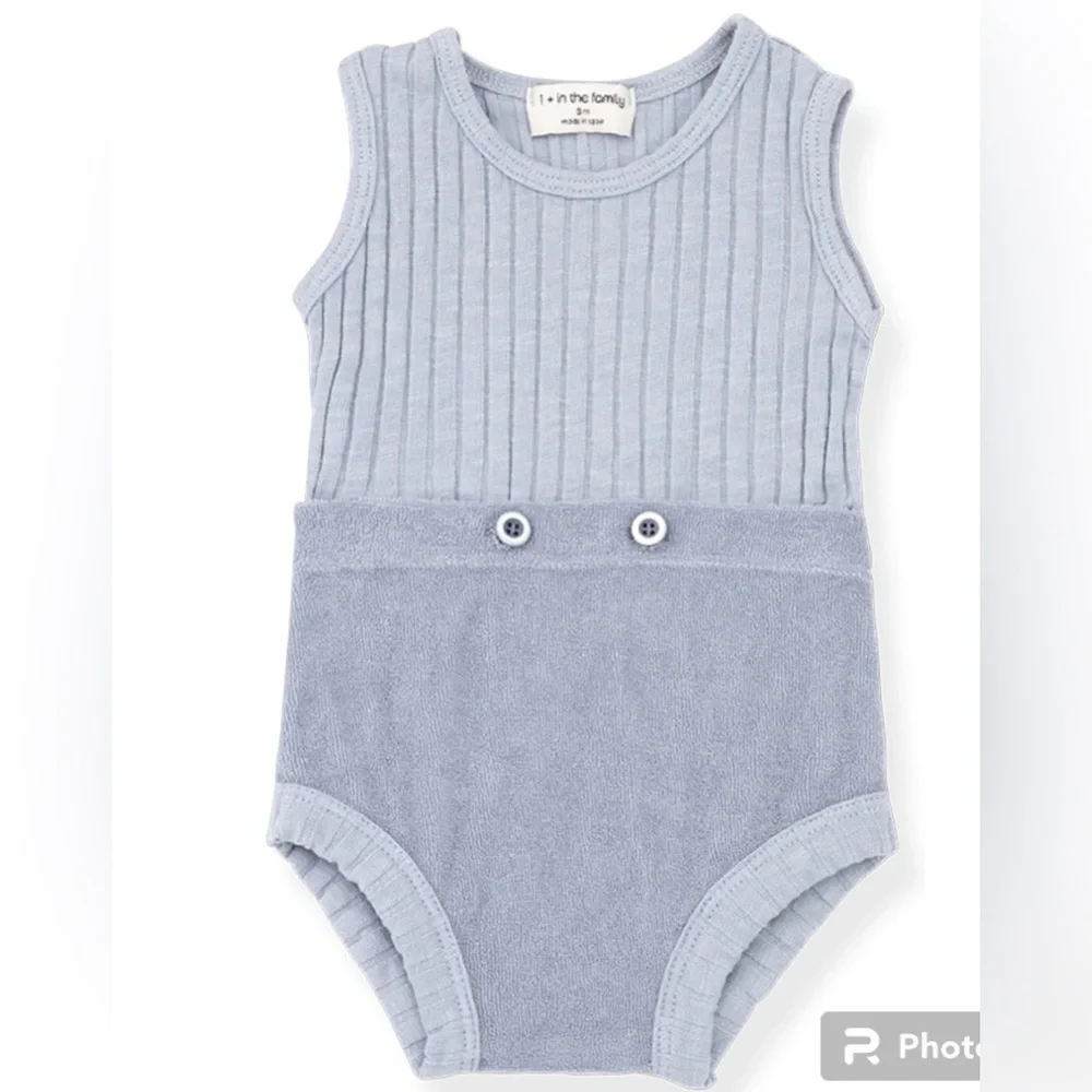 1 + In The Family Baby Boy Ayala Two Piece Romper NWT